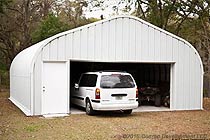 white color garage for family car 