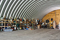 the inside of a storage garage 