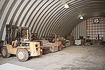 inside view of a silver arch building 